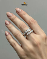Eternity Pave Crystal Ring Finger Ring - Zeesy Jewellery Pakistan | Premium Artificial & Imitation Jewellery