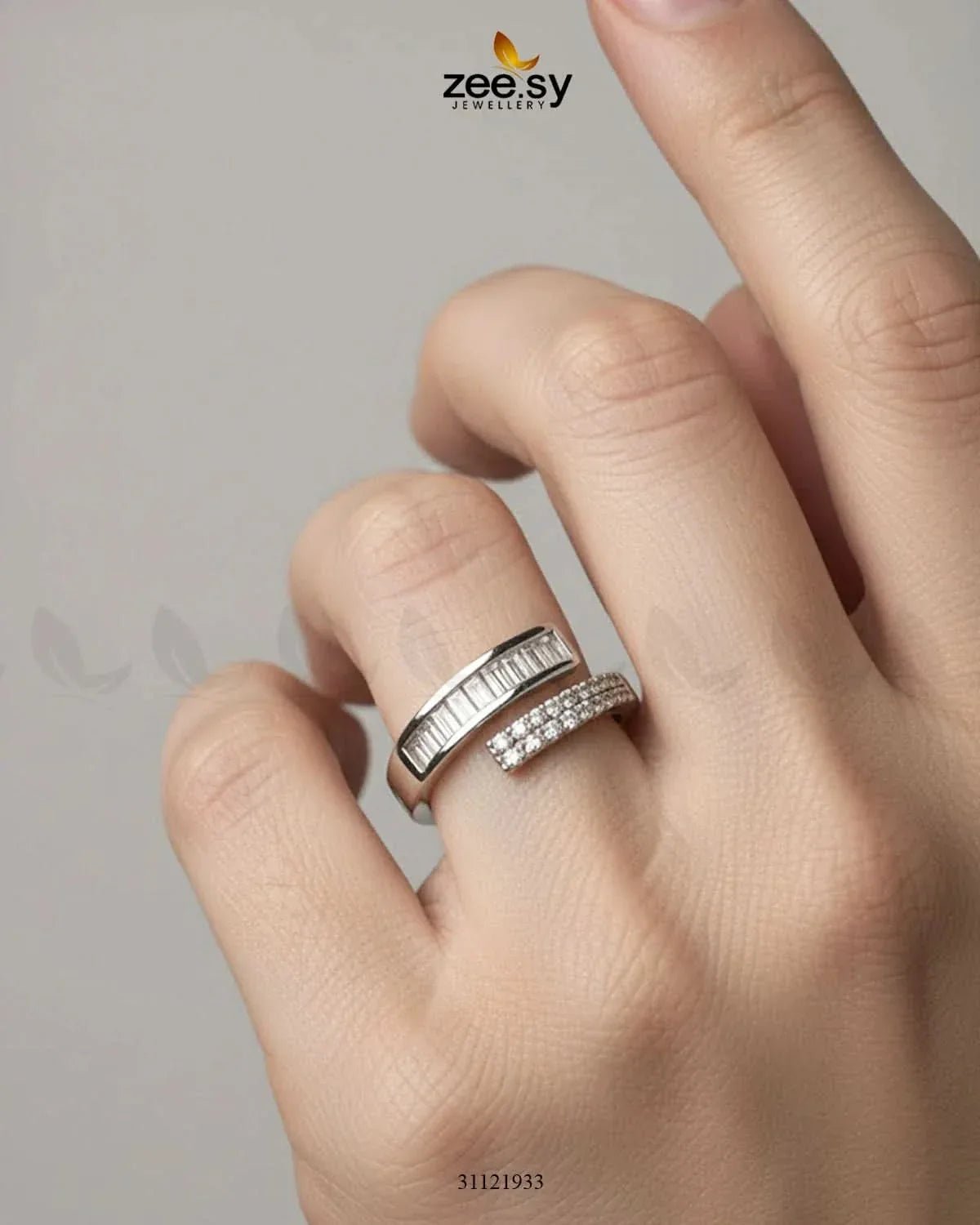 Eternity Pave Crystal Ring Finger Ring - Zeesy Jewellery Pakistan | Premium Artificial & Imitation Jewellery