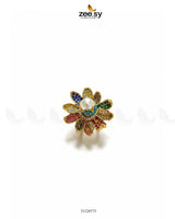 Floral Art Cluster Pave Ring Finger Ring - Zeesy Jewellery Pakistan | Premium Artificial & Imitation Jewellery