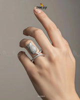 Floral Rose Cluster Ring Finger Ring - Zeesy Jewellery Pakistan | Premium Artificial & Imitation Jewellery