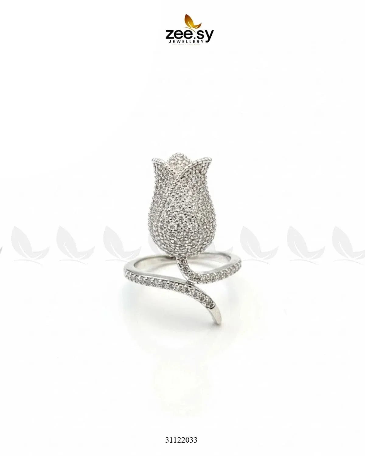 Floral Rose Cluster Ring Finger Ring - Zeesy Jewellery Pakistan | Premium Artificial & Imitation Jewellery