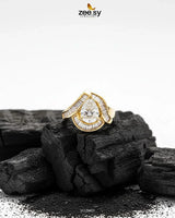 Majestic Baguette Swirl Ring Finger Ring - Zeesy Jewellery Pakistan | Premium Artificial & Imitation Jewellery