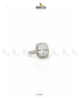 Opulent Faceted Cubic Cluster Ring Finger Ring - Zeesy Jewellery Pakistan | Premium Artificial & Imitation Jewellery