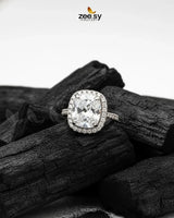 Opulent Faceted Cubic Cluster Ring Finger Ring - Zeesy Jewellery Pakistan | Premium Artificial & Imitation Jewellery