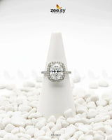 Opulent Faceted Cubic Cluster Ring Finger Ring - Zeesy Jewellery Pakistan | Premium Artificial & Imitation Jewellery