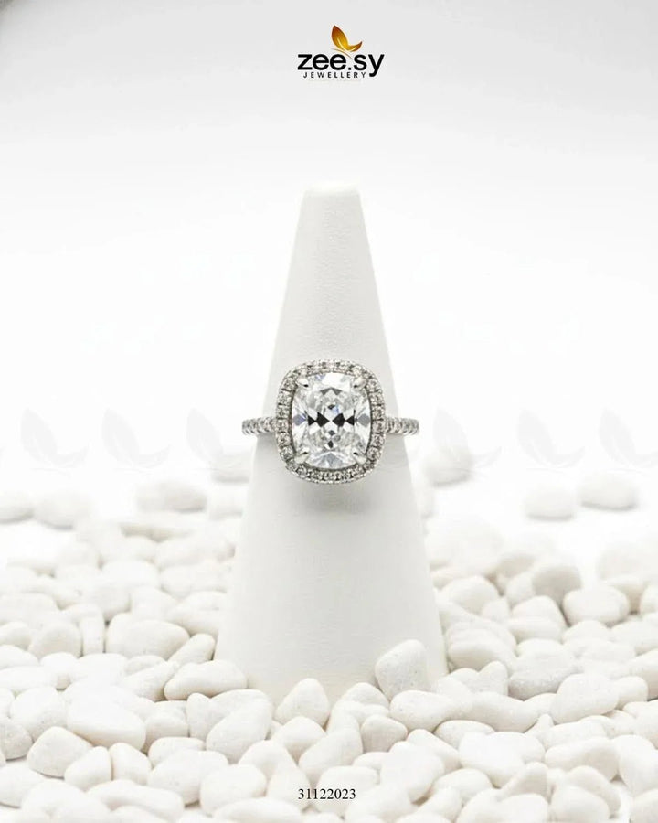 Opulent Faceted Cubic Cluster Ring Finger Ring - Zeesy Jewellery Pakistan | Premium Artificial & Imitation Jewellery