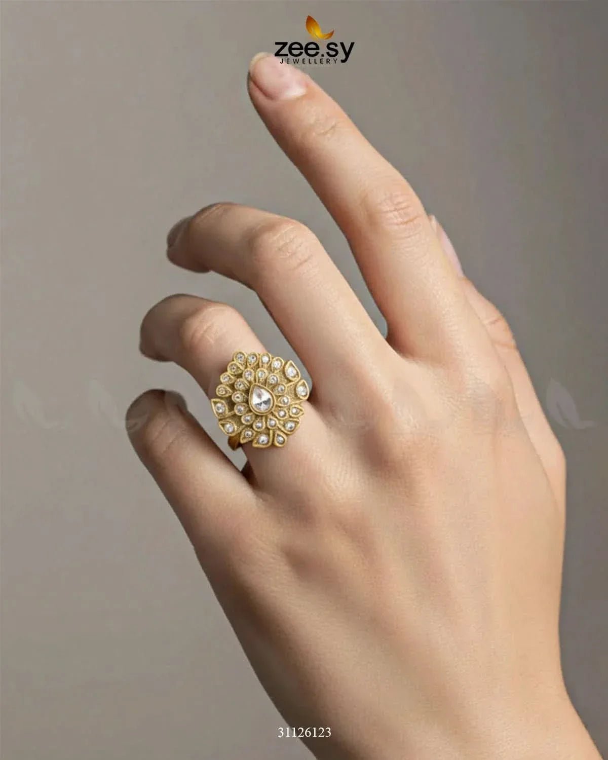 Precious Intricate Lineage Circlet Ring Finger Ring - Zeesy Jewellery Pakistan | Premium Artificial & Imitation Jewellery