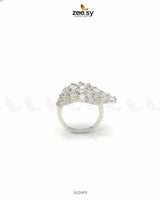 Radiant Sterling Cluster Ring Finger Ring - Zeesy Jewellery Pakistan | Premium Artificial & Imitation Jewellery
