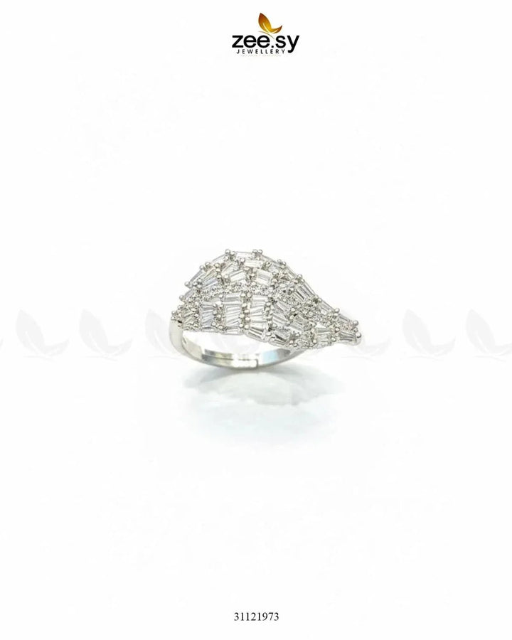 Radiant Sterling Cluster Ring Finger Ring - Zeesy Jewellery Pakistan | Premium Artificial & Imitation Jewellery