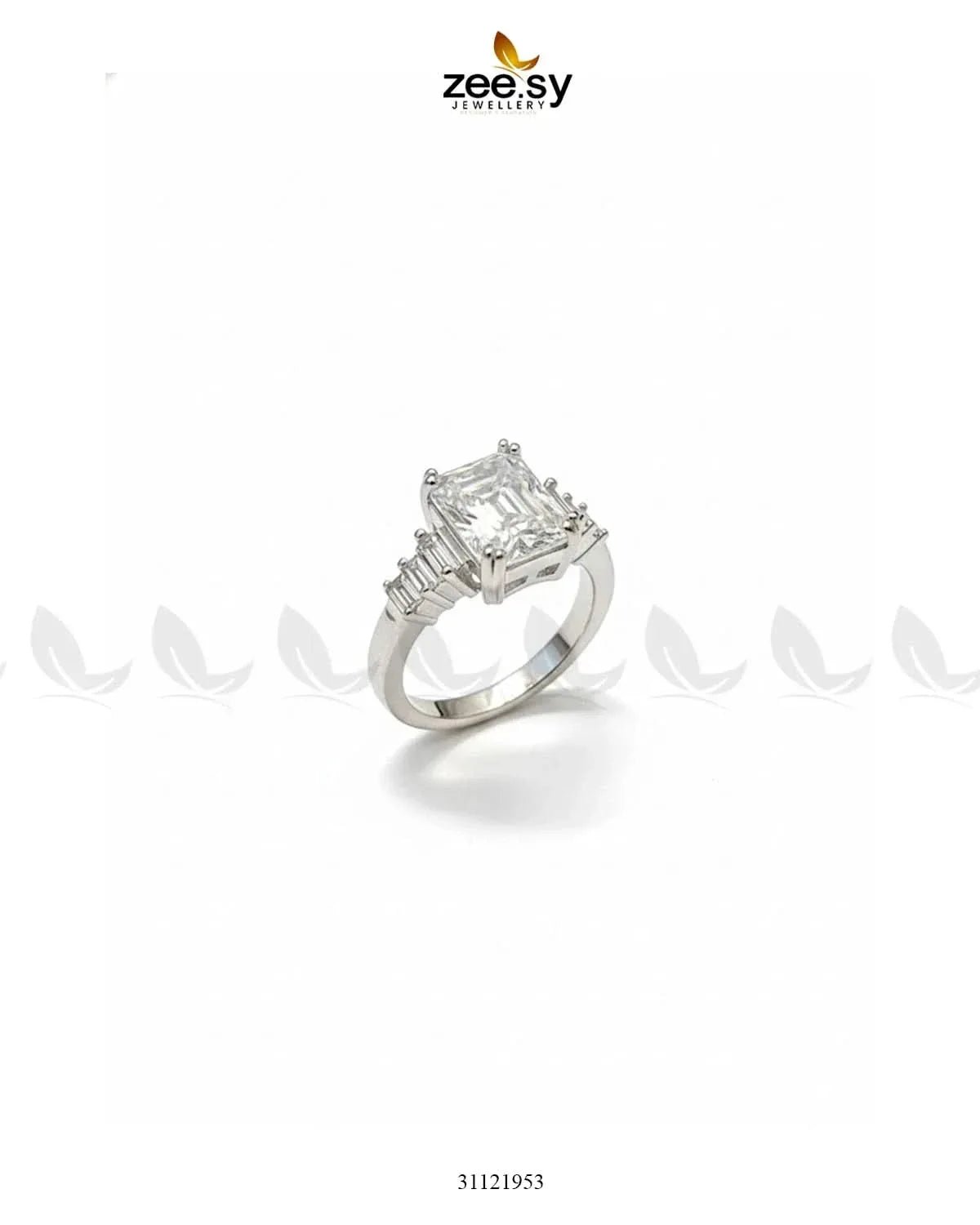 Rich Bold Square Cluster Ring Finger Ring - Zeesy Jewellery Pakistan | Premium Artificial & Imitation Jewellery