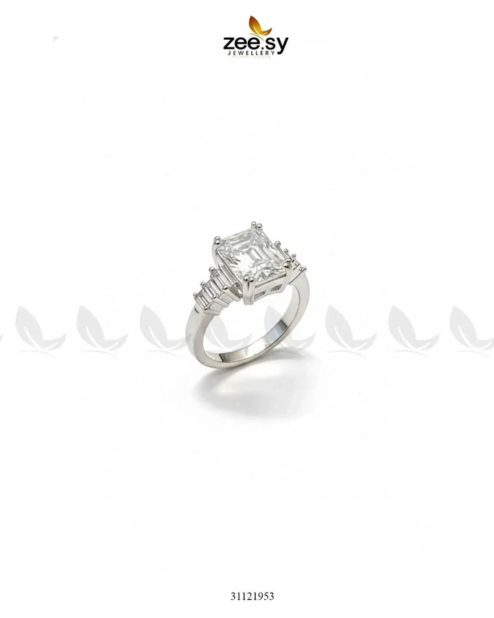 Rich Bold Square Cluster Ring Finger Ring - Zeesy Jewellery Pakistan | Premium Artificial & Imitation Jewellery