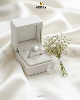 Rich Bold Square Cluster Ring Finger Ring - Zeesy Jewellery Pakistan | Premium Artificial & Imitation Jewellery