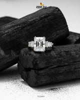 Rich Bold Square Cluster Ring Finger Ring - Zeesy Jewellery Pakistan | Premium Artificial & Imitation Jewellery