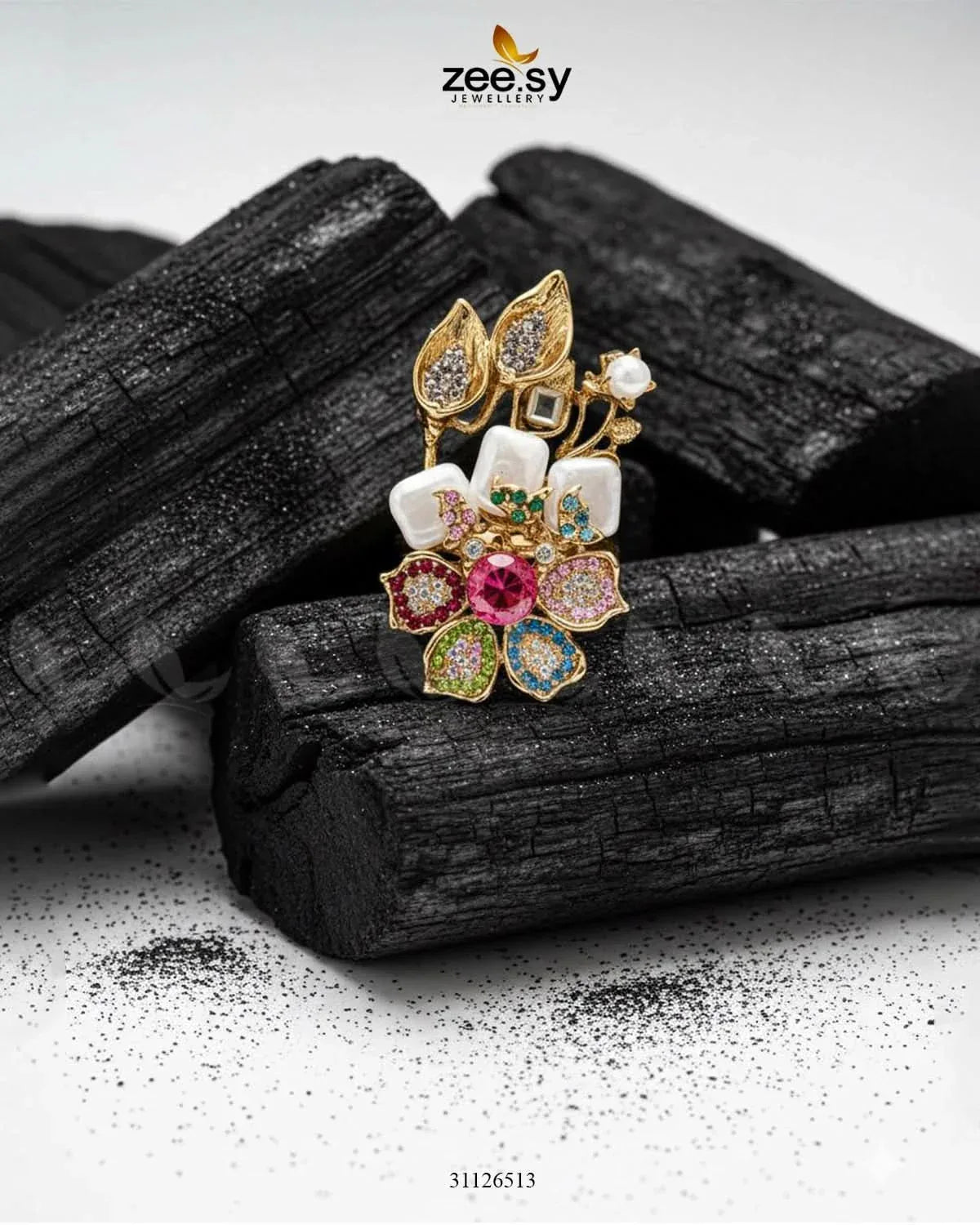 Signature Turkish Broad Ring Finger Ring - Zeesy Jewellery Pakistan | Premium Artificial & Imitation Jewellery