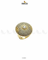 Vintage Golden Orb Statement Ring Finger Ring - Zeesy Jewellery Pakistan | Premium Artificial & Imitation Jewellery