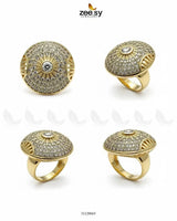 Vintage Golden Orb Statement Ring Finger Ring - Zeesy Jewellery Pakistan | Premium Artificial & Imitation Jewellery