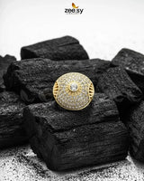 Vintage Golden Orb Statement Ring Finger Ring - Zeesy Jewellery Pakistan | Premium Artificial & Imitation Jewellery