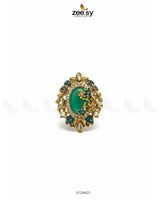 Vintage Uncut Stone Turkish Ring Finger Ring - Zeesy Jewellery Pakistan | Premium Artificial & Imitation Jewellery