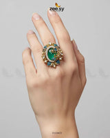 Vintage Uncut Stone Turkish Ring Finger Ring - Zeesy Jewellery Pakistan | Premium Artificial & Imitation Jewellery