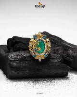 Vintage Uncut Stone Turkish Ring Finger Ring - Zeesy Jewellery Pakistan | Premium Artificial & Imitation Jewellery