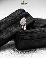 Wave Grace Cluster Pave Ring Finger Ring - Zeesy Jewellery Pakistan | Premium Artificial & Imitation Jewellery