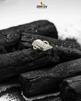 Wave Grace Cluster Pave Ring Finger Ring - Zeesy Jewellery Pakistan | Premium Artificial & Imitation Jewellery