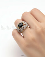 Ornate Dazzling Filigree Dome Ring Finger Ring - Zeesy Jewellery Pakistan | Premium Artificial & Imitation Jewellery