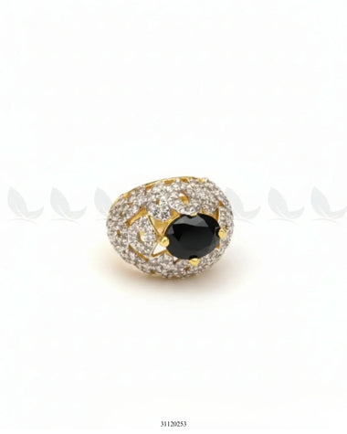 Ornate Dazzling Filigree Dome Ring Black Finger Ring - Zeesy Jewellery Pakistan | Premium Artificial & Imitation Jewellery