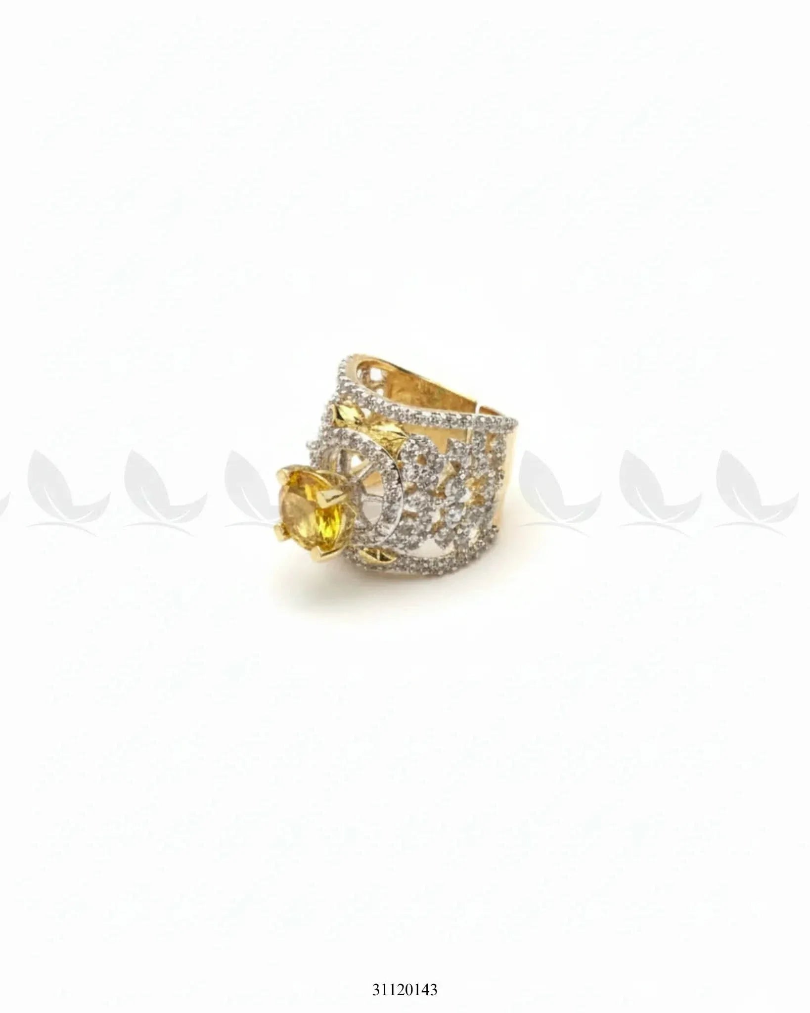 Queen's Vintage Treasure Ring Champagne Finger Ring - Zeesy Jewellery Pakistan | Premium Artificial & Imitation Jewellery