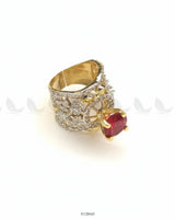 Queen's Vintage Treasure Ring Ruby Finger Ring - Zeesy Jewellery Pakistan | Premium Artificial & Imitation Jewellery