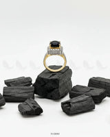 Regal High Impact Cluster Ring Black Finger Ring - Zeesy Jewellery Pakistan | Premium Artificial & Imitation Jewellery