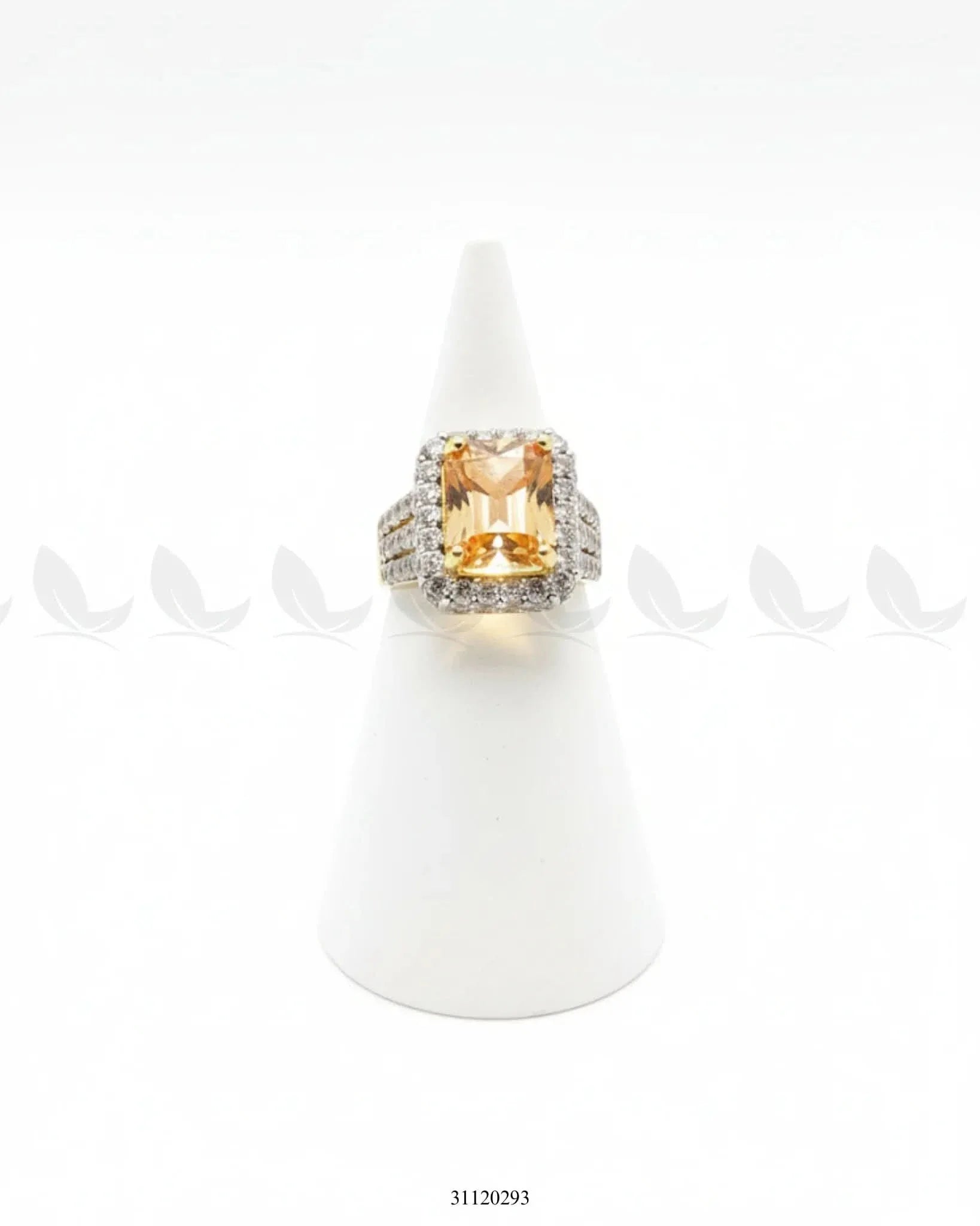 Regal High Impact Cluster Ring Champagne Finger Ring - Zeesy Jewellery Pakistan | Premium Artificial & Imitation Jewellery