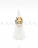 Regal High Impact Cluster Ring Champagne Finger Ring - Zeesy Jewellery Pakistan | Premium Artificial & Imitation Jewellery