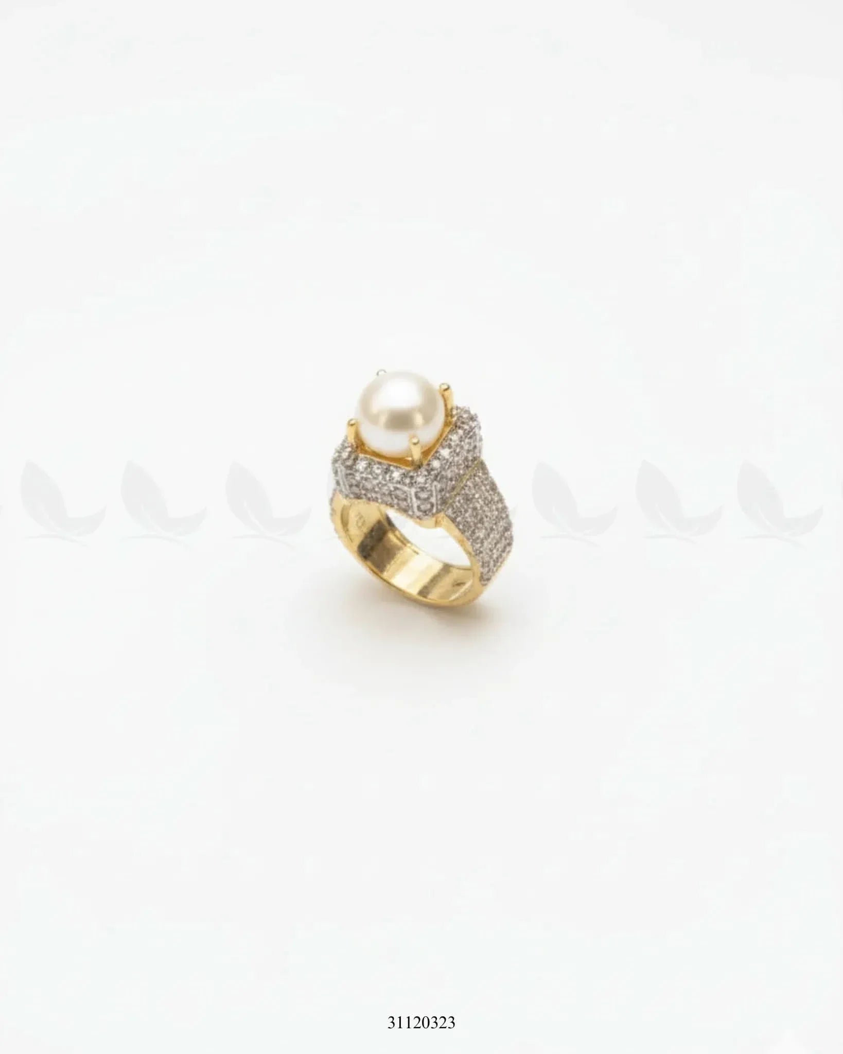 Regal High Impact Cluster Ring Pearl Finger Ring - Zeesy Jewellery Pakistan | Premium Artificial & Imitation Jewellery