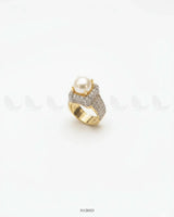 Regal High Impact Cluster Ring Pearl Finger Ring - Zeesy Jewellery Pakistan | Premium Artificial & Imitation Jewellery