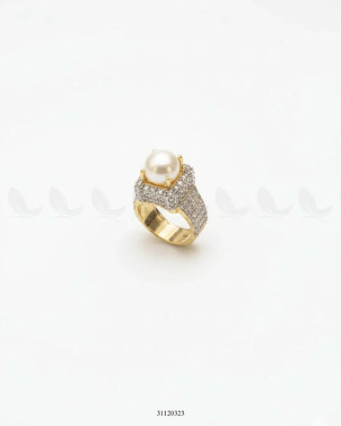 Regal High Impact Cluster Ring Pearl Finger Ring - Zeesy Jewellery Pakistan | Premium Artificial & Imitation Jewellery