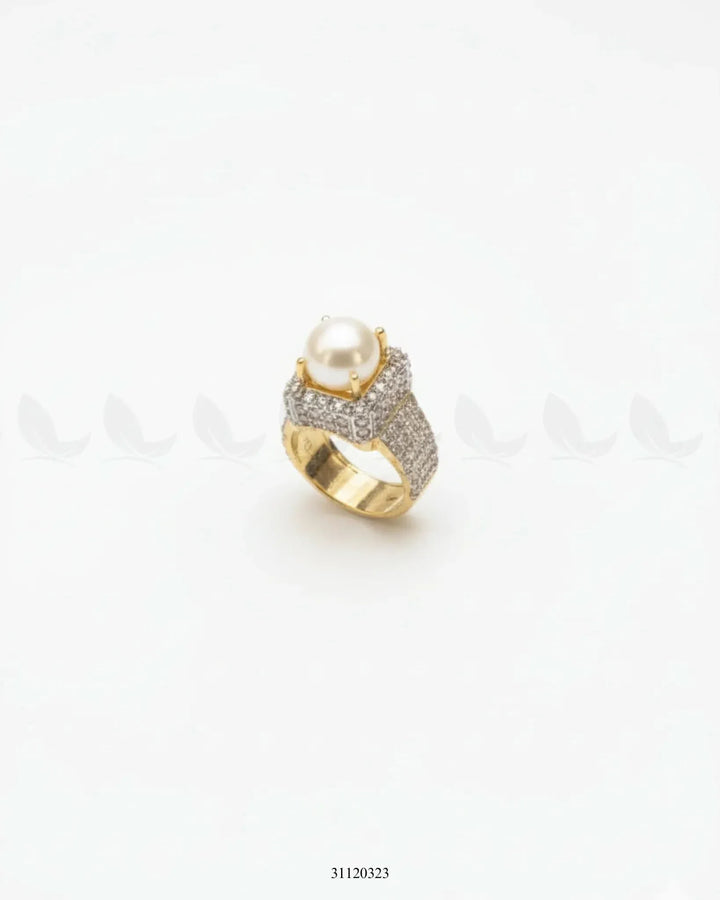 Regal High Impact Cluster Ring Pearl Finger Ring - Zeesy Jewellery Pakistan | Premium Artificial & Imitation Jewellery
