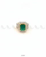 Regal High Impact Cluster Ring Emerald Green Finger Ring - Zeesy Jewellery Pakistan | Premium Artificial & Imitation Jewellery