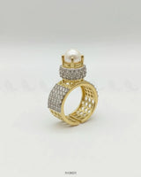 Royal High Setting Wide Ring Finger Ring - Zeesy Jewellery Pakistan | Premium Artificial & Imitation Jewellery