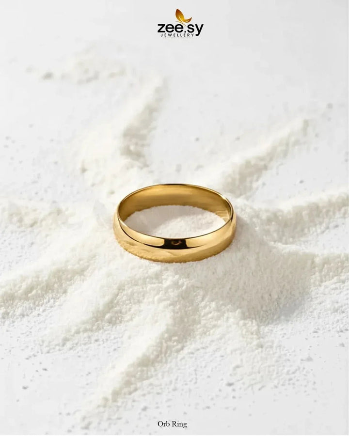 Orb Ring Gold Finger Ring - Zeesy Jewellery Pakistan | Premium Artificial & Imitation Jewellery