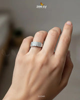 Artisan Geometric Band Ring Finger Ring - Zeesy Jewellery Pakistan | Premium Artificial & Imitation Jewellery