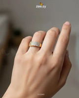 Artisan Geometric Band Ring Finger Ring - Zeesy Jewellery Pakistan | Premium Artificial & Imitation Jewellery