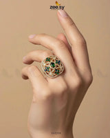 Heirloom Square Filigree Ring Finger Ring - Zeesy Jewellery Pakistan | Premium Artificial & Imitation Jewellery