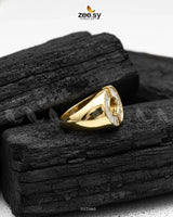 Curved Jewel Tone Ring Finger Ring - Zeesy Jewellery Pakistan | Premium Artificial & Imitation Jewellery