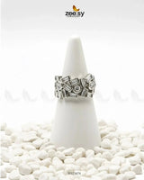 Dazzling Cut Cluster Ring Finger Ring - Zeesy Jewellery Pakistan | Premium Artificial & Imitation Jewellery