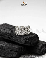 Dazzling Cut Cluster Ring Silver Finger Ring - Zeesy Jewellery Pakistan | Premium Artificial & Imitation Jewellery