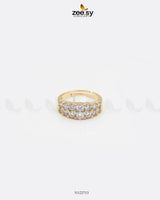 Double Row Brilliant Pavé Ring Finger Ring - Zeesy Jewellery Pakistan | Premium Artificial & Imitation Jewellery