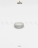 Double Row Brilliant Pavé Ring Finger Ring - Zeesy Jewellery Pakistan | Premium Artificial & Imitation Jewellery