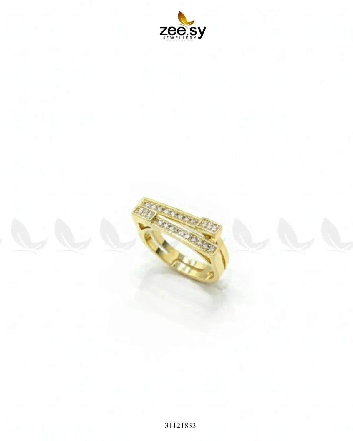 Double Trouble Cluster Pave Ring Finger Ring - Zeesy Jewellery Pakistan | Premium Artificial & Imitation Jewellery