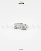 Double Trouble Cluster Pave Ring Finger Ring - Zeesy Jewellery Pakistan | Premium Artificial & Imitation Jewellery